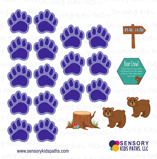 Bear Crawl Sensory Path Decals | Sensory Kids Paths