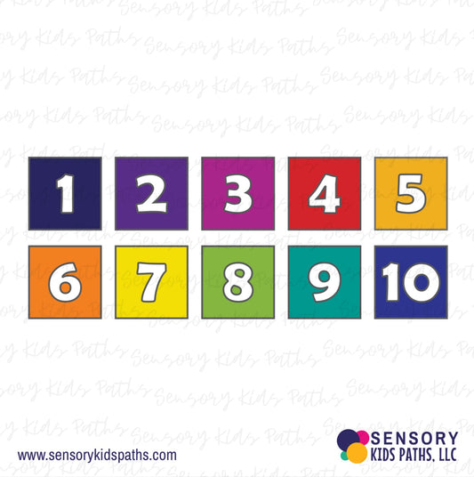 Countdown Numbers Sensory Path Decals - Sensory Kids Paths