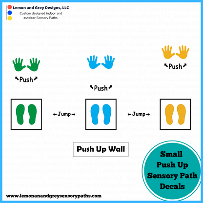 Small Push Up Sensory Path Decals