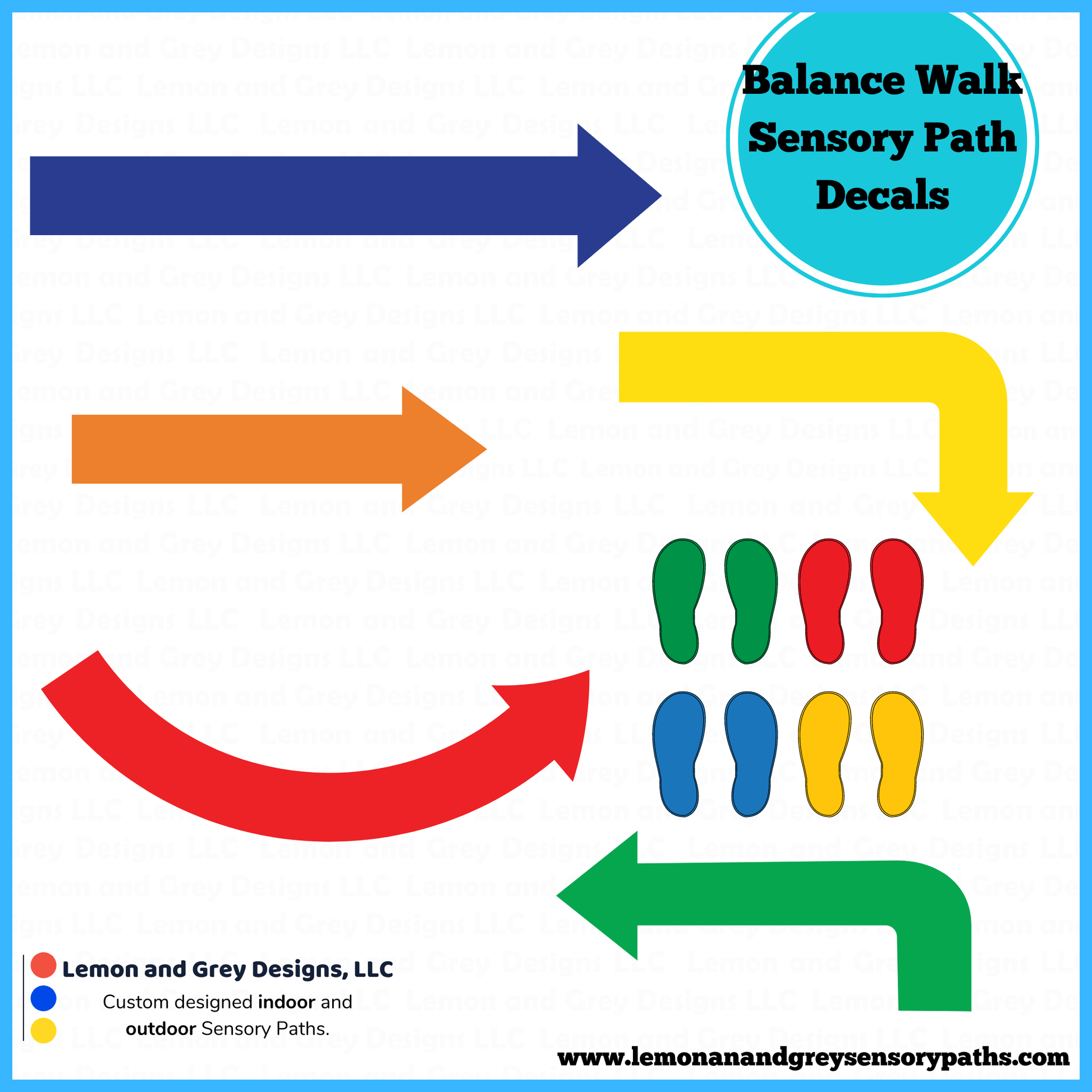 Balance Walk Sensory Path Decals