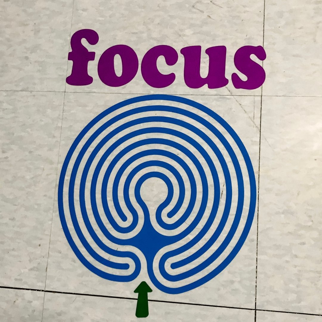 Focus Labyrinth/Clearance - Lemon and Grey | Sensory Paths