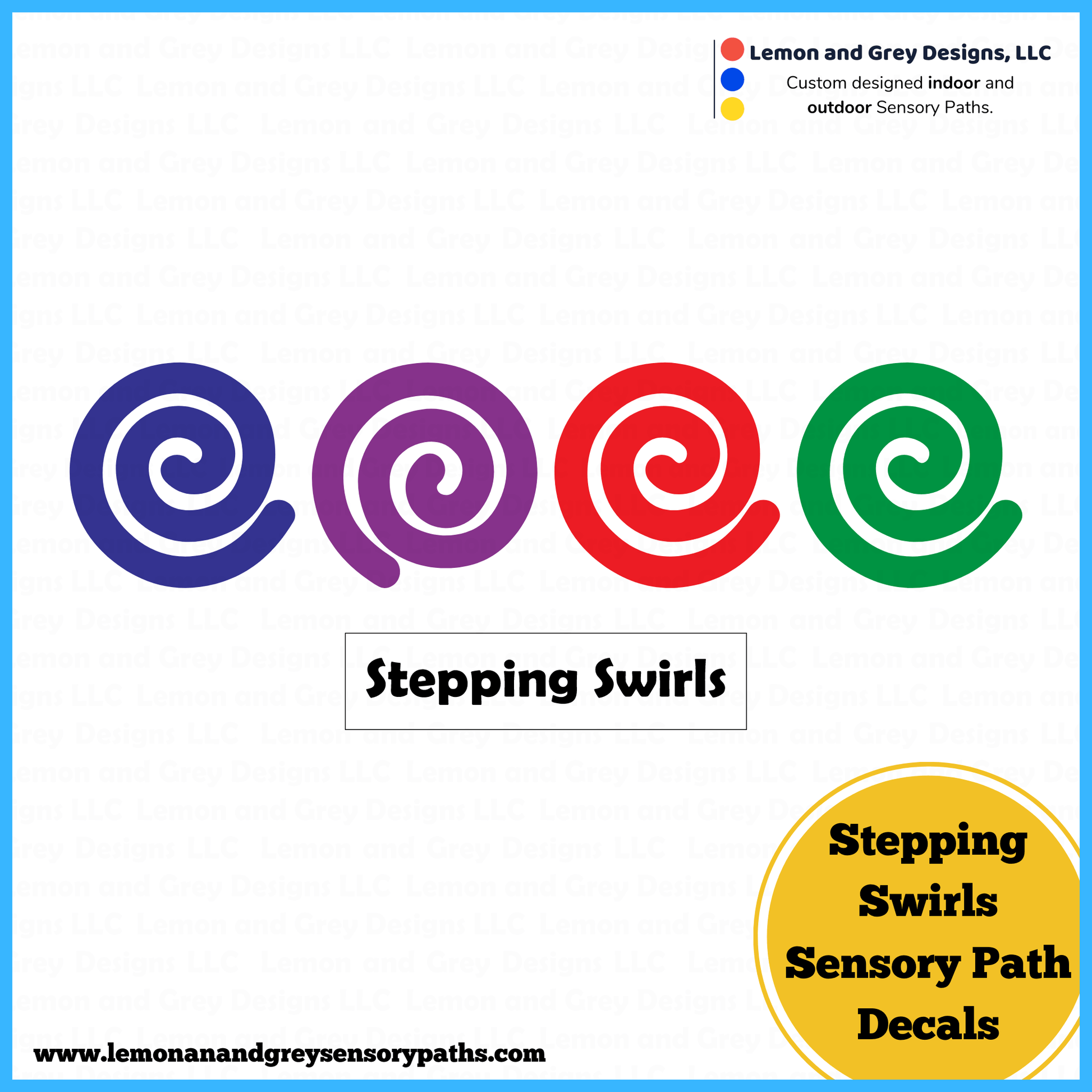 Stepping Swirls Sensory Path Decals