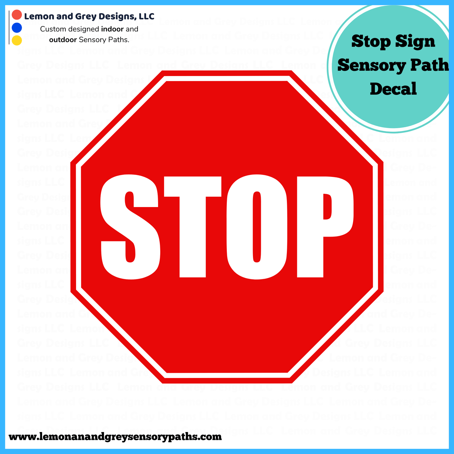 Stop Sign Sensory Path Decal