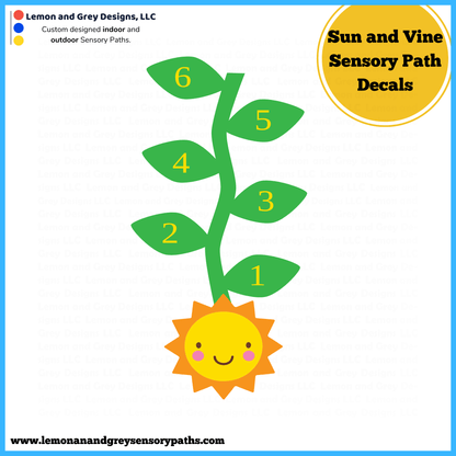 Small Sun and Vine Sensory Path Decal
