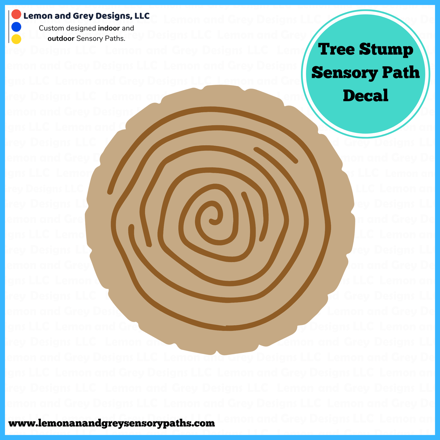 Tree Stump Sensory Path Decal
